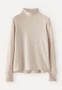 Slim funnel-neck sweater, Ecru fawn, webstill