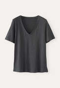V-neck top, Dark grey, webstill