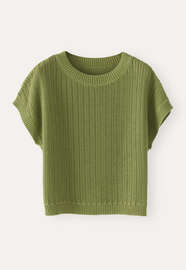 Crochet-stitch sweater, Sage, webstill