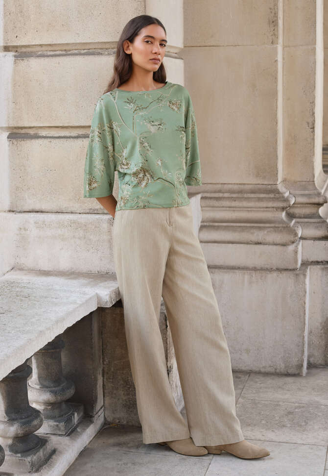 Printed jersey top, Soft aqua, completeTheLook