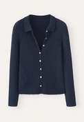 Ribbed cardigan, Blue black, webstill