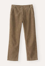 Slim cropped trousers, Taupe brown, webstill