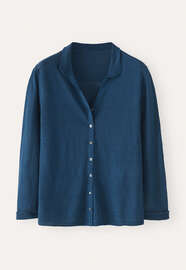 Collared cardigan, Petrol, webstill