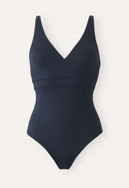 V-neck swimsuit, Petrol blue, webstill