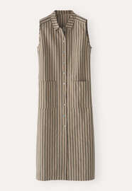 Sleeveless striped dress, Fawn grey, webstill