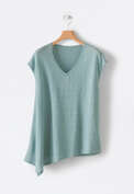 Dipped-hem sweater, Ocean, webstill