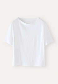 Button-shoulder top, White, webstill