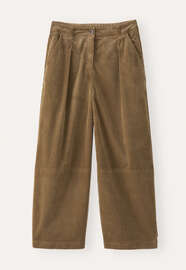 Barrel-leg trousers, Taupe brown, webstill