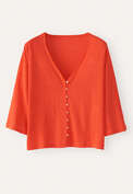 Kimono-style-sleeve jersey top, Orange red, webstill