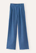 Flat-front trousers, Indigo, webstill