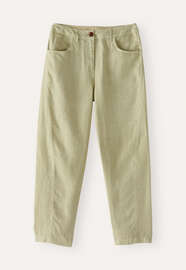 Curved-leg trousers, Pale sage, webstill