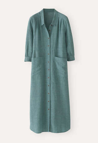 Pleat-detail dress, Dark aqua, webstill