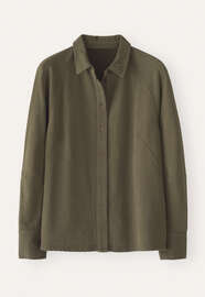 Raglan-sleeve blouse, Dark khaki, webstill