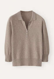 Collared sweater, Brown fawn, webstill