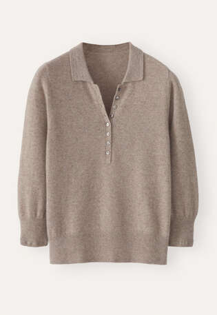 Collared sweater, Brown fawn, webstill