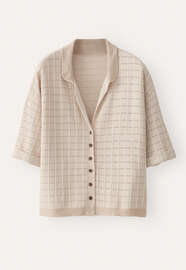 Check-stitch shirt, Pebble, webstill