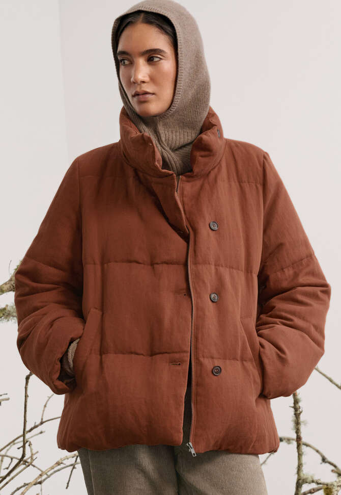 Hooded snood, Latte, completeTheLook