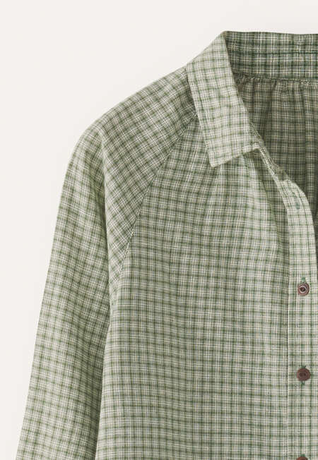 Checked shirt, Forest cream, completeTheLook