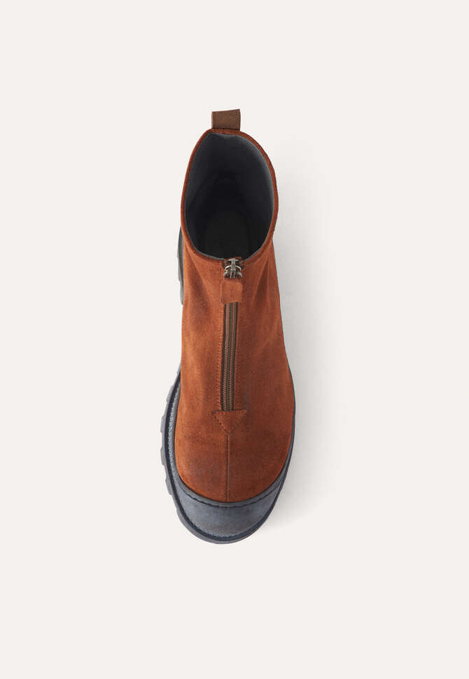 Zipped boots, Rust brown, completeTheLook