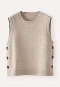 Sleeveless sweater, Pebble, webstill