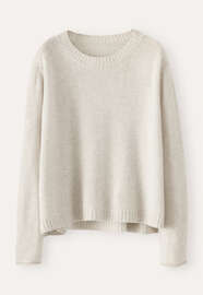 Round-neck sweater, Grey pearl, webstill