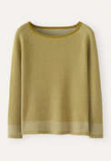 Two-toned rib sweater, Lichen, webstill