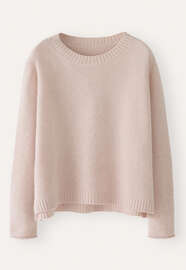 Round-neck sweater, Grey rose, webstill