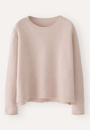 Round-neck sweater, Grey rose, webstill