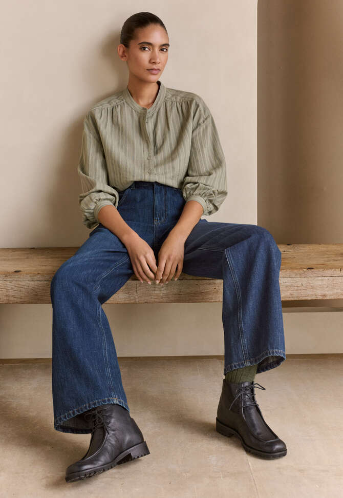 Indigo straight-leg jeans, Dark mid wash, completeTheLook