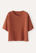 Short-sleeve sweater, Chilli orange, webstill