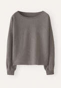 Dolman pleated-sleeve sweater, Dark haze, webstill