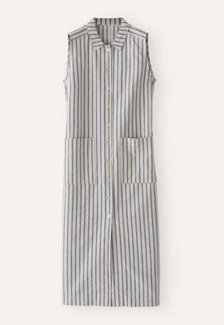Sleeveless striped dress, Denim stone, webstill