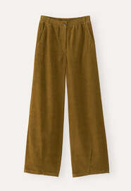 Cord dart-hem trousers, Lichen, webstill