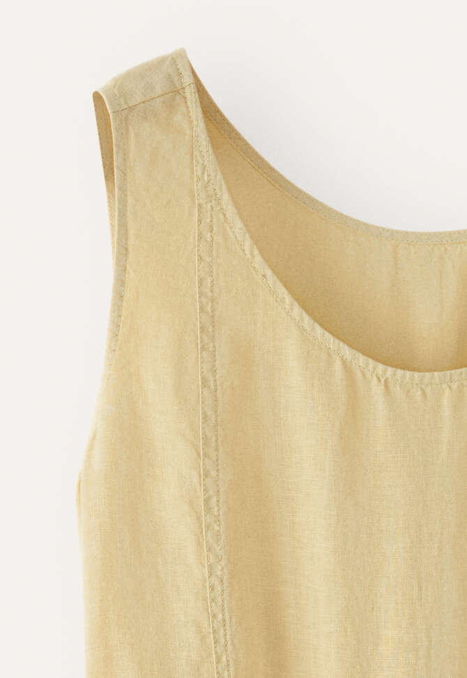 Sleeveless dress, Butter yellow, completeTheLook