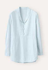 Shawl-collar blouse, Chambray, webstill