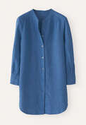Long curved-hem shirt, Indigo, webstill