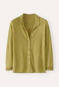 Collared cardigan, Green wheat, webstill