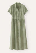 Long striped dress, Soft sage, webstill