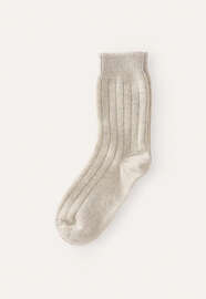 Ribbed socks, Soft grey, webstill
