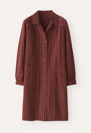 Striped shirtdress, Red plum, webstill