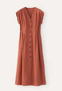 Button-through dress, Chilli orange, webstill