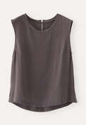 Sleeveless top, Mink brown, webstill