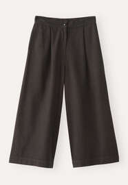 Cropped & wide trousers, Brown black, webstill