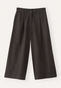Cropped & wide trousers, Brown black, webstill