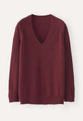 V-neck sweater, Cranberry, webstill