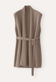 Rib-stitch cardigan, Latte, webstill