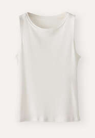 High-neck vest, Ecru, webstill