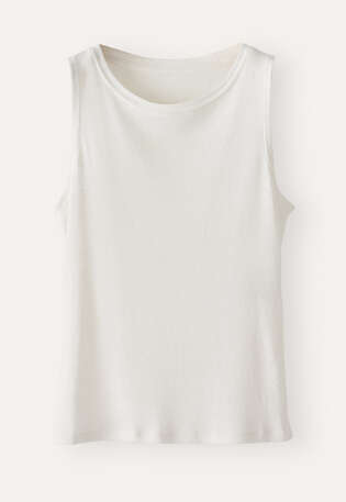 High-neck vest, Ecru, webstill