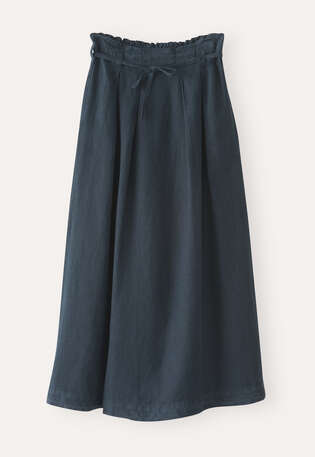 Pleat-detail skirt, Midnight, webstill