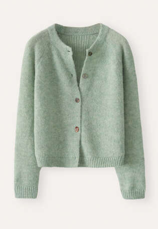 Raglan-sleeve cardigan, Pale thyme, webstill